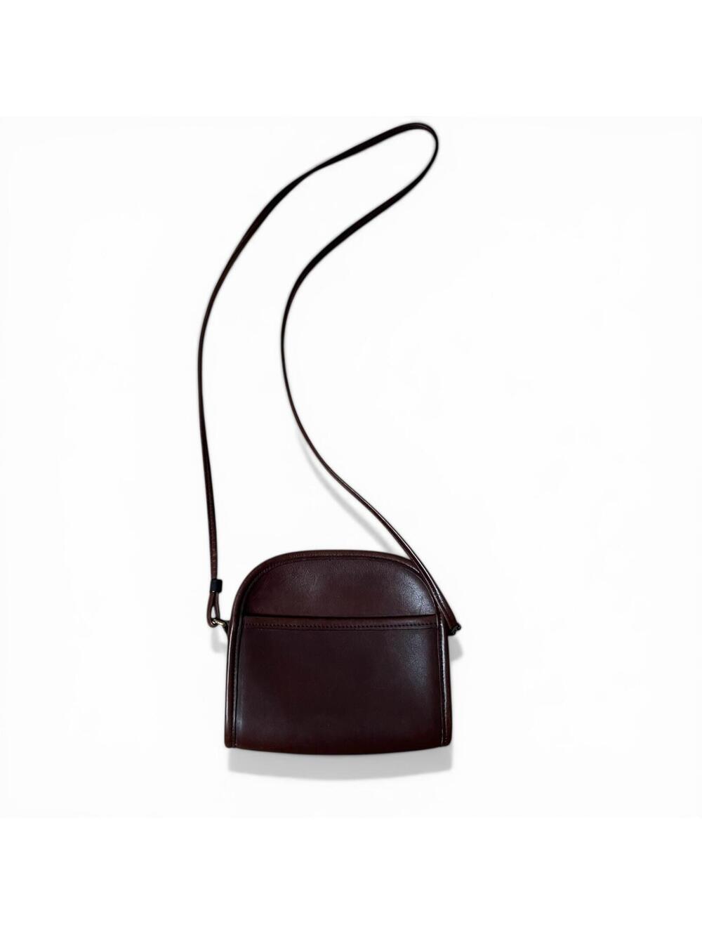 Vintage 90s Classic Brown Leather Crossbody Bag